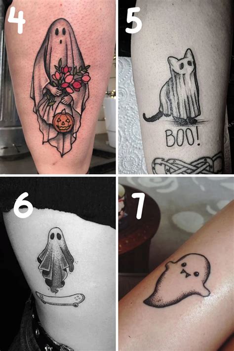 cute spooky tattoo ideas|cute ghost tattoo.